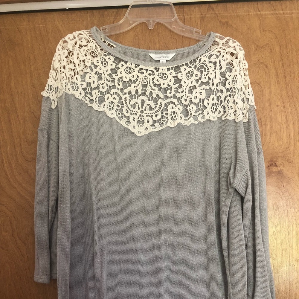 Charming Charlie Slouchy Lace Tunic